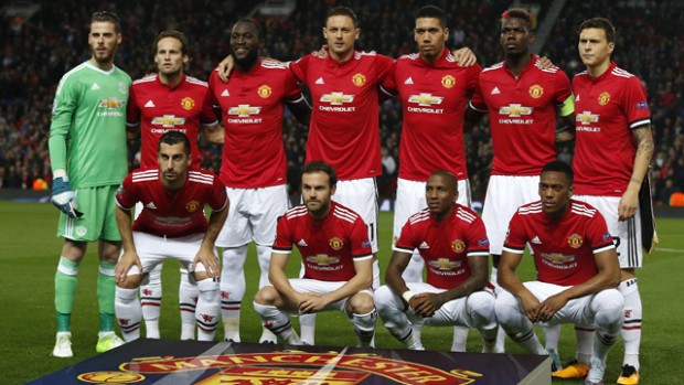 The Manchester United ManU team group Mannschaftsbild Totale before the Champions League Group A mat